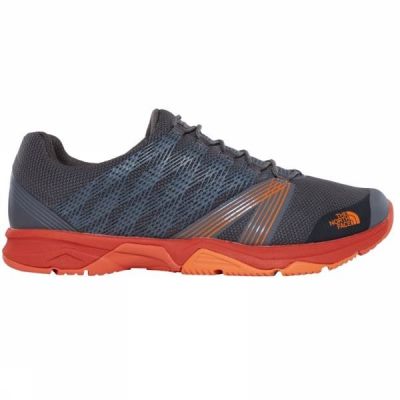 Zapatillas Running The North Face Litewave Ampere II Hombre - Gris Oscuro / Naranjas - Chile FNJ6187